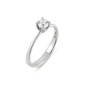 Ponte Vecchio Love Promise 18ct White Gold 0.40ct Diamond Solitaire Ring
