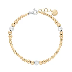 Ponte Vecchio Medici 18ct Rose Gold Diamond Beaded Bracelet