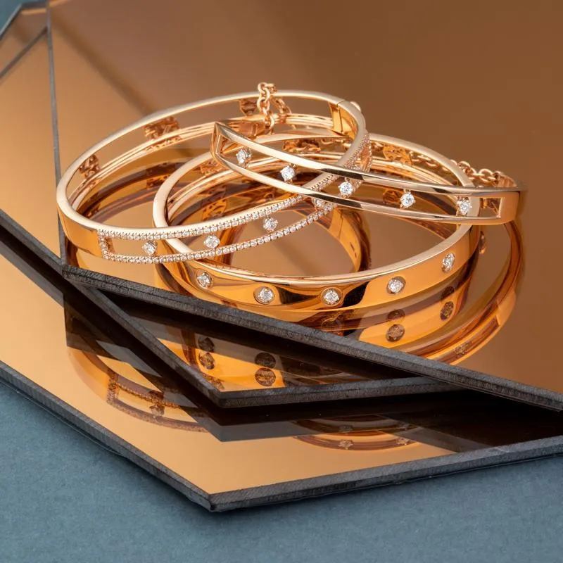 Ponte Vecchio Sirio 18ct Rose Gold Diamond Bangle