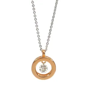Ponte Vecchio Vega 18ct Rose Gold 0.15ct Diamond Circle Necklace