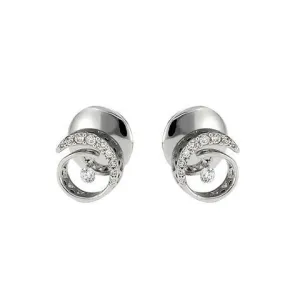 Ponte Vecchio Vega 18ct White Gold 0.43ct Diamond Swirl Stud Earrings