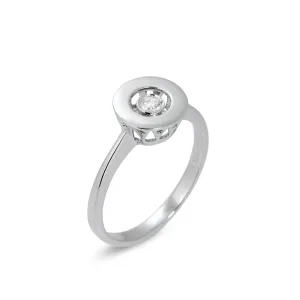 Ponte Vecchio Vega 18ct White Gold Diamond Open Circle Ring
