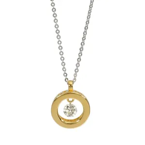 Ponte Vecchio Vega 18ct Yellow Gold 0.15ct Diamond Circle Necklace