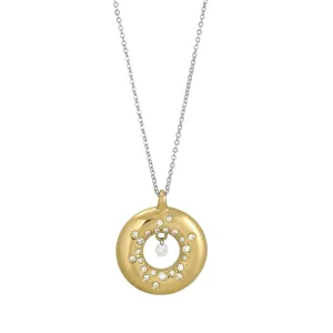 Ponte Vecchio Vega 18ct Yellow Gold 0.26ct Diamond Open Circle Necklace
