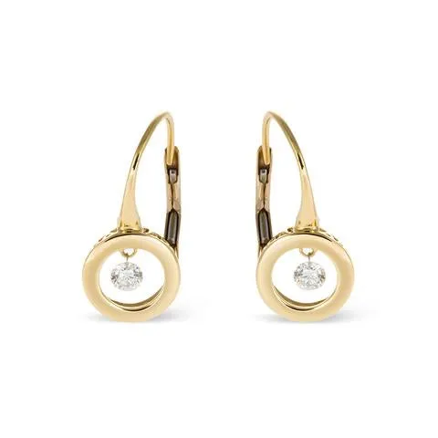 Ponte Vecchio Vega 18ct Yellow Gold 0.30ct Diamond Circle Drop Earrings