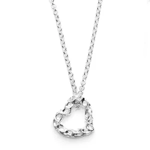 Rachel Galley Amore Sterling Silver Open Heart Necklace