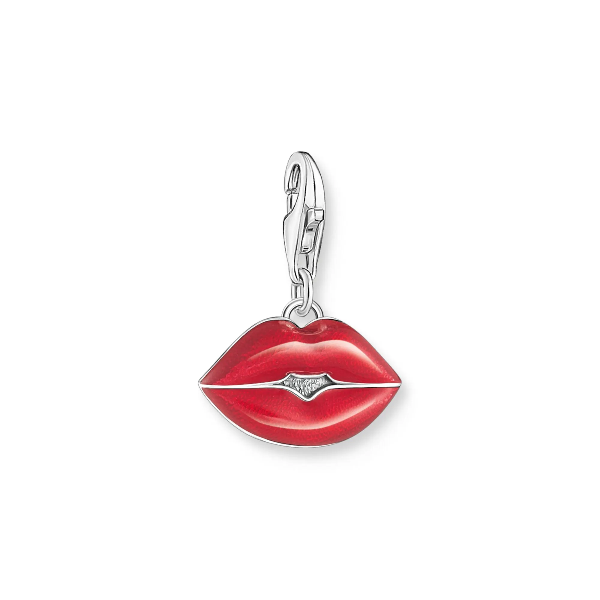 Red Pouting Lips Charm Pendant