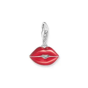 Red Pouting Lips Charm Pendant