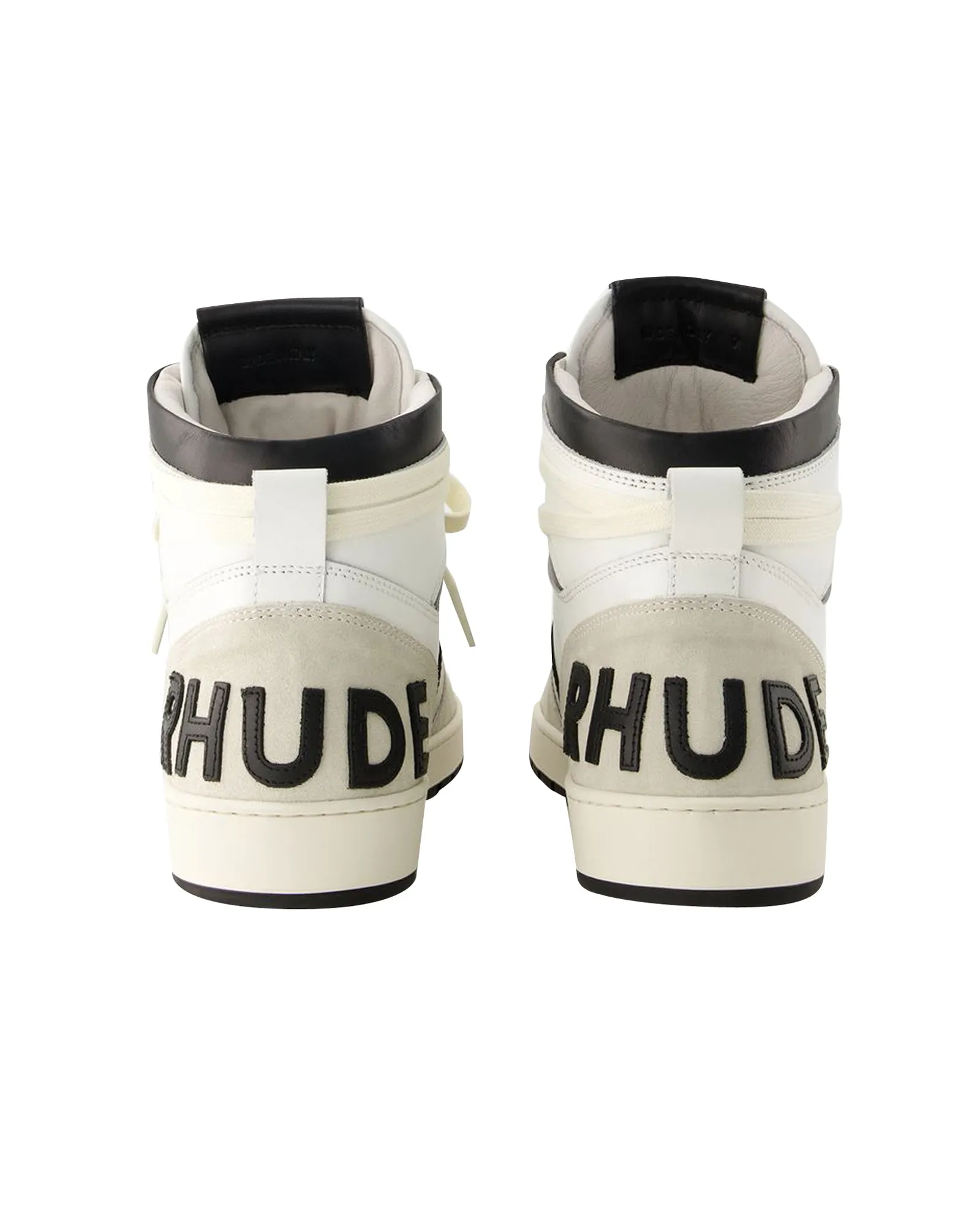 Rhecess Hi Sneakers - Rhude - Leather - White/Black