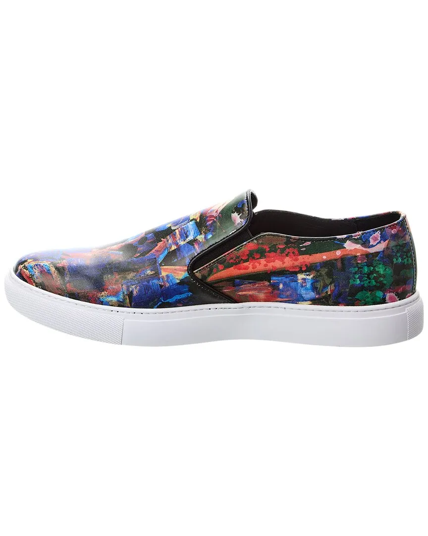 Robert Graham Casino Leather Slip-On Sneaker