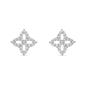 Roberto Coin Diamond Princess 18ct White Gold 0.32ct Diamond Stud Earrings D