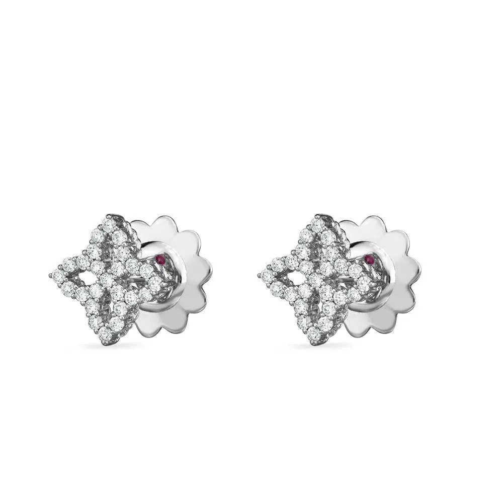 Roberto Coin Diamond Princess 18ct White Gold 0.32ct Diamond Stud Earrings D