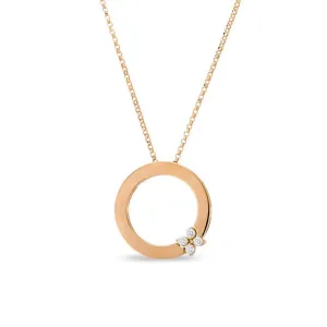 Roberto Coin Love in Verona 18ct Rose Gold Diamond Pendant Necklace