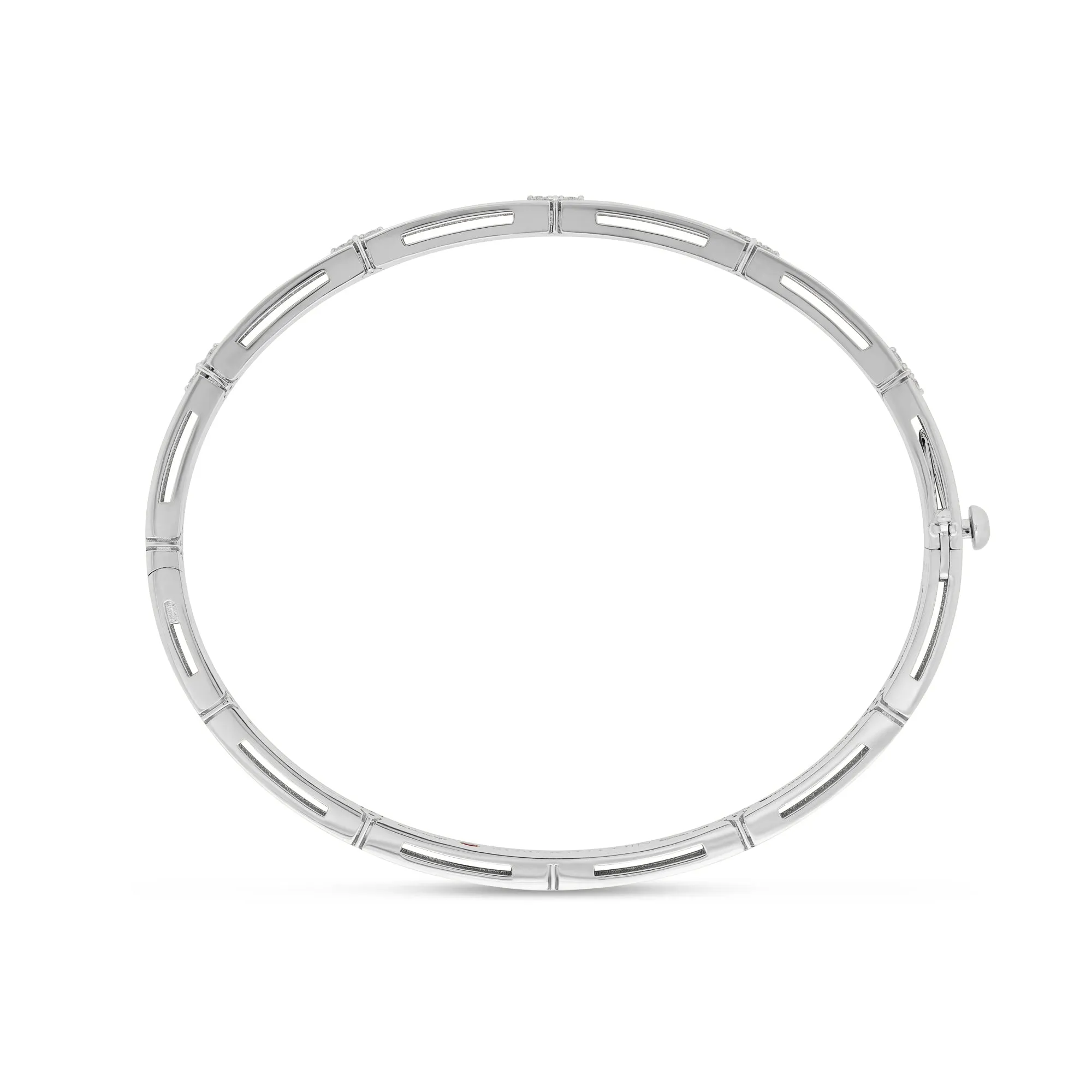 Roberto Coin Love in Verona 18ct White Gold Diamond Bangle