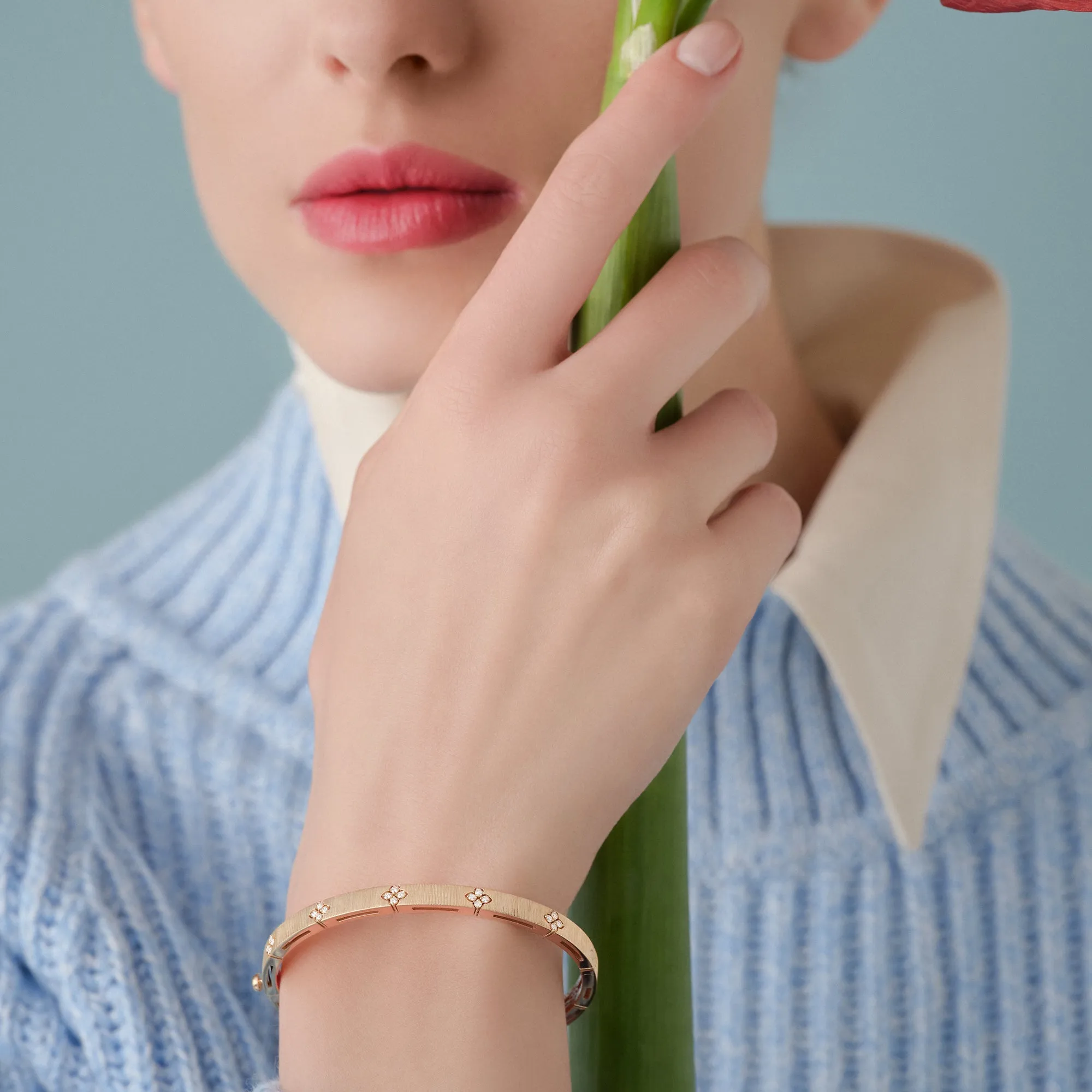 Roberto Coin Love in Verona 18ct White Gold Diamond Bangle