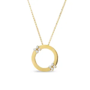 Roberto Coin Love in Verona 18ct Yellow Gold 0.19ct Diamond Pendant Necklace D