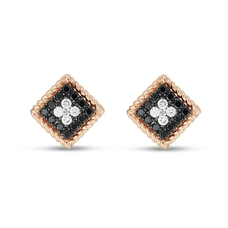 Roberto Coin Palazzo Ducale 18ct Rose Gold Diamond Stud Earrings D