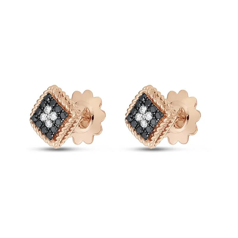 Roberto Coin Palazzo Ducale 18ct Rose Gold Diamond Stud Earrings D