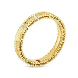 Roberto Coin Princess 18ct Yellow Gold Diamond Ring
