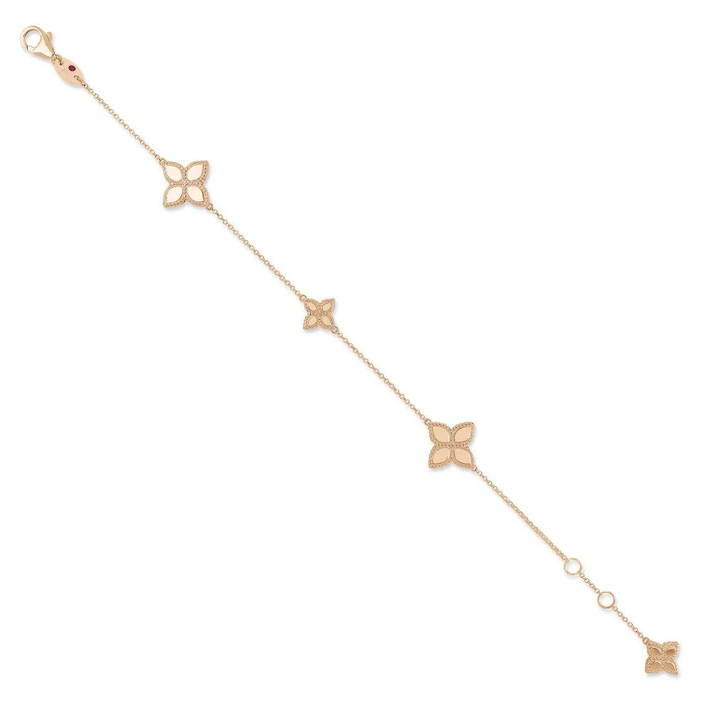 Roberto Coin Princess Flower 18ct Rose Gold Bracelet