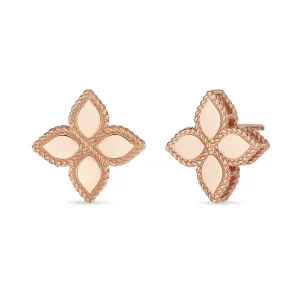 Roberto Coin Princess Flower 18ct Rose Gold Stud Earrings