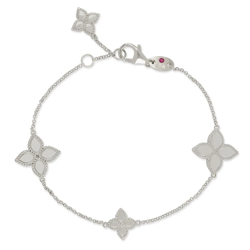 Roberto Coin Princess Flower 18ct White Gold Bracelet