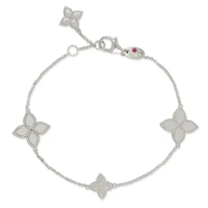 Roberto Coin Princess Flower 18ct White Gold Bracelet