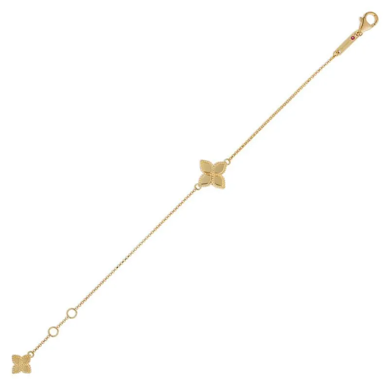 Roberto Coin Princess Flower 18ct Yellow Gold Bracelet