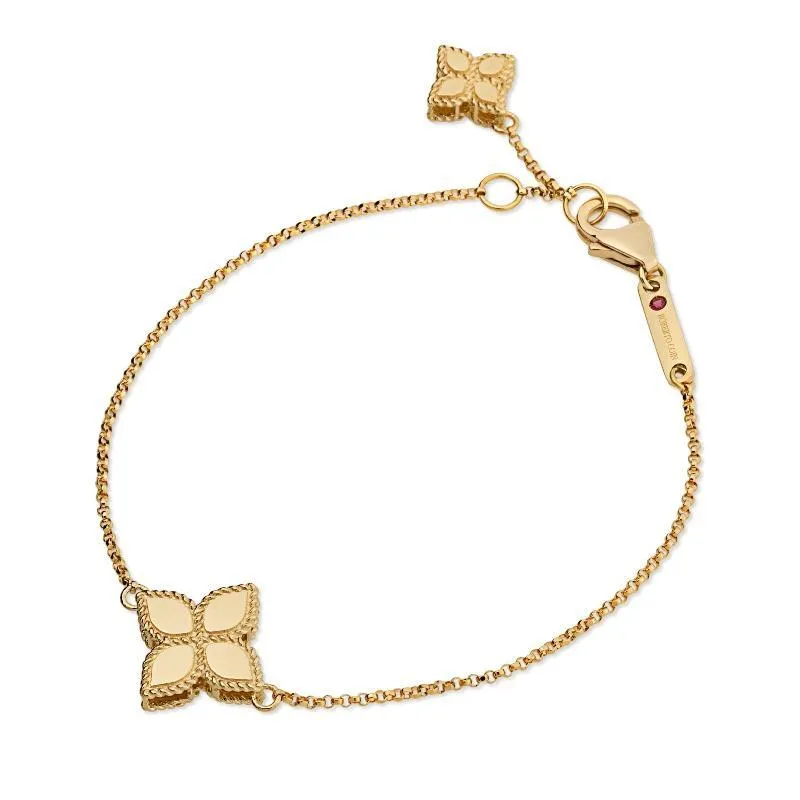 Roberto Coin Princess Flower 18ct Yellow Gold Bracelet