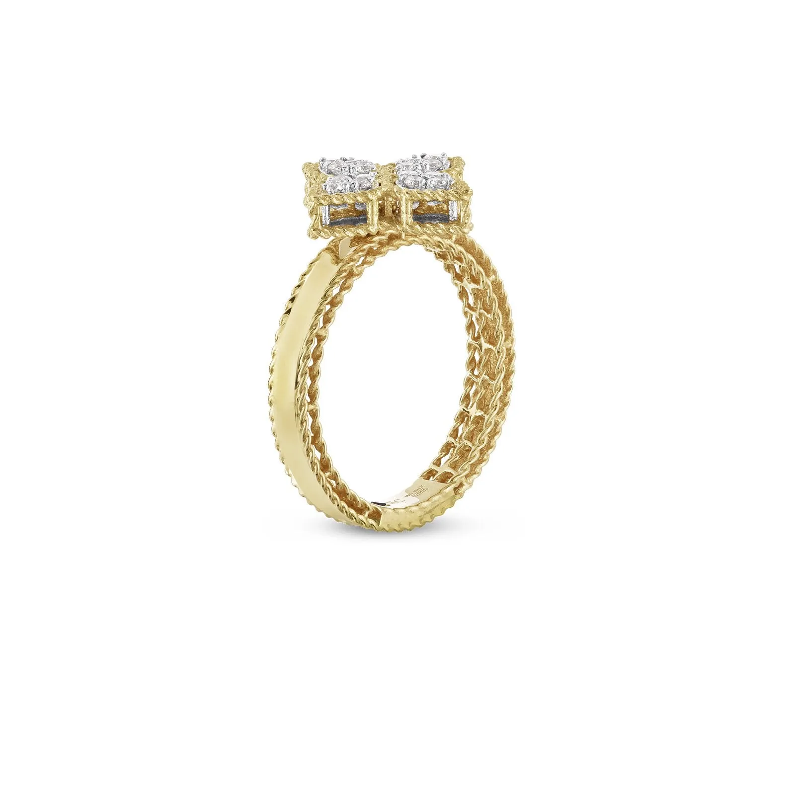 Roberto Coin Princess Flower 18ct Yellow Gold Diamond Ring