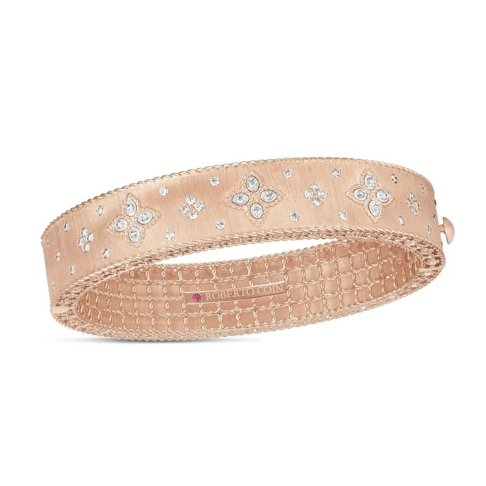 Roberto Coin Venetian Princess 18ct Rose Gold Diamond Bangle