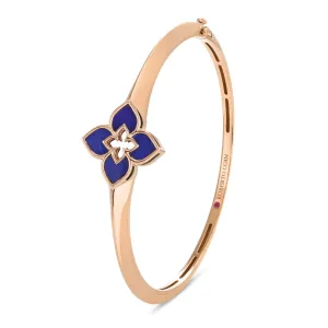 Roberto Coin Venetian Princess 18ct Rose Gold Lapis Lazuli Bangle D