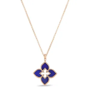Roberto Coin Venetian Princess 18ct Rose Gold Lapis Lazuli Necklace