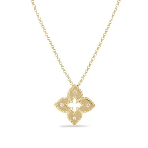 Roberto Coin Venetian Princess 18ct Yellow Gold Diamond Pendant Necklace