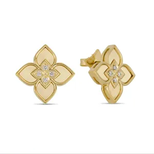 Roberto Coin Venetian Princess 18ct Yellow Gold Diamond Stud Earrings
