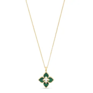 Roberto Coin Venetian Princess 18ct Yellow Gold Malachite Necklace