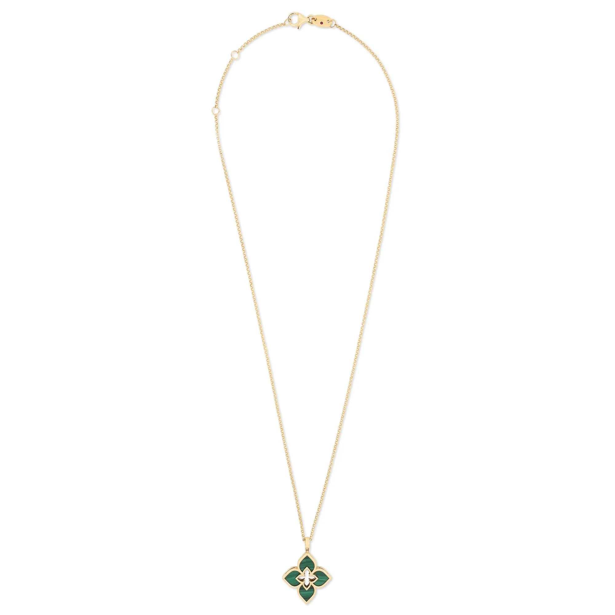 Roberto Coin Venetian Princess 18ct Yellow Gold Malachite Necklace