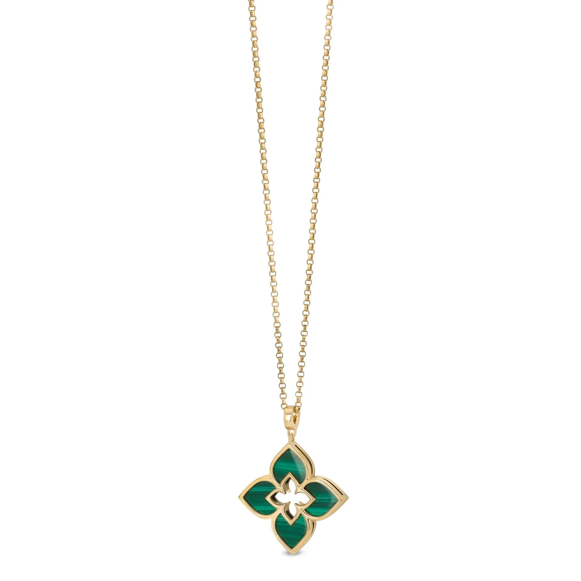 Roberto Coin Venetian Princess 18ct Yellow Gold Malachite Necklace
