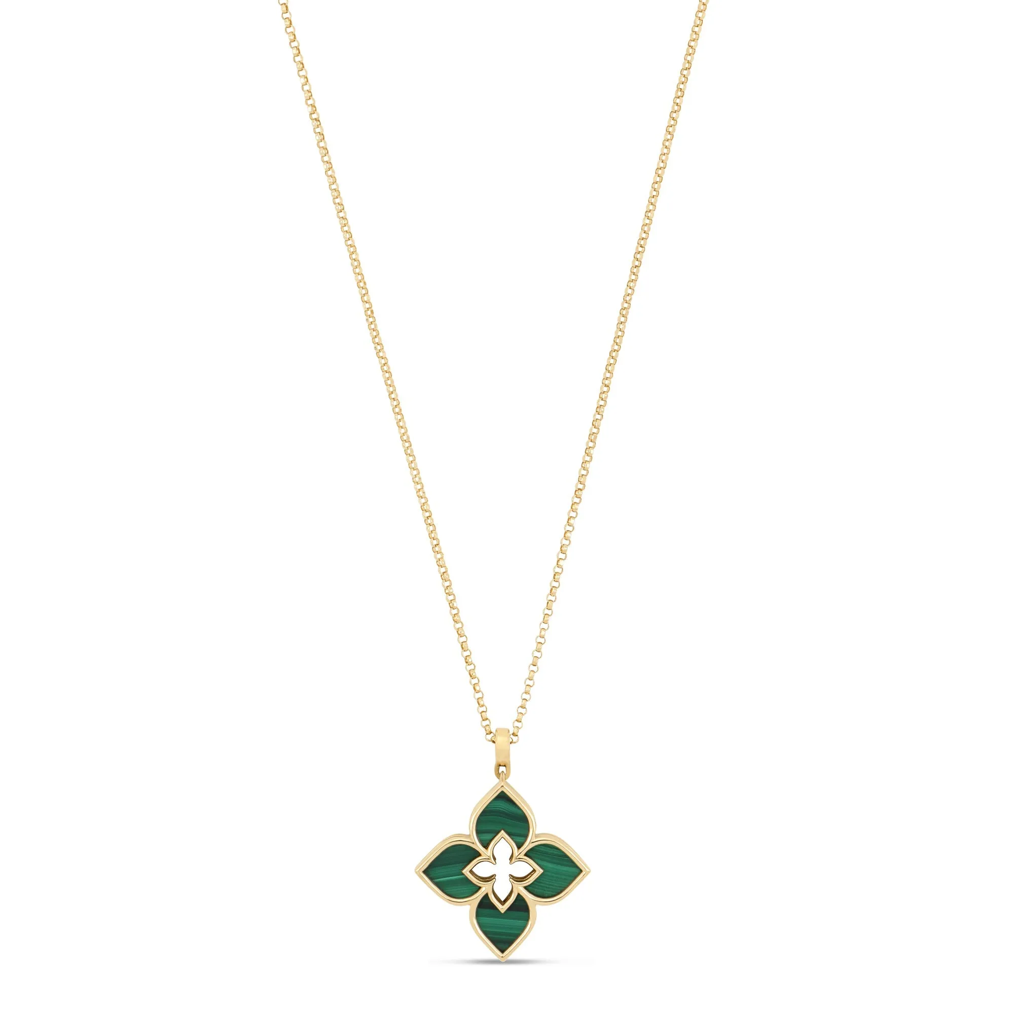 Roberto Coin Venetian Princess 18ct Yellow Gold Malachite Necklace