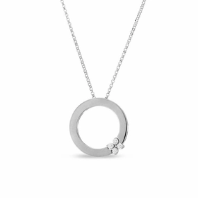 Roberto Coin Love in Verona 18ct White Gold Diamond Pendant Necklace