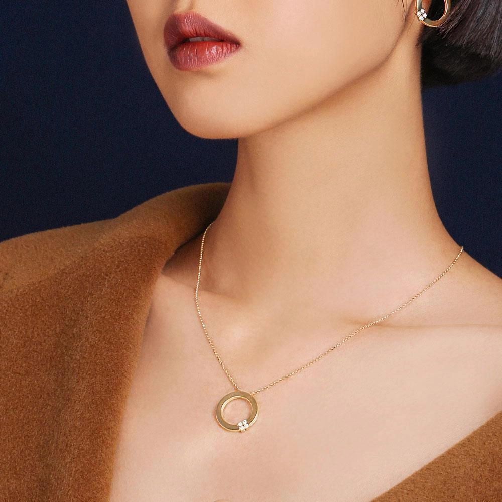 Roberto Coin Love in Verona 18ct White Gold Diamond Pendant Necklace