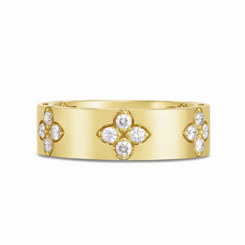 Roberto Coin Love in Verona 18ct Yellow Gold Diamond 6mm Wide Ring