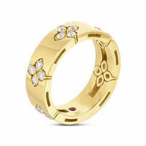 Roberto Coin Love in Verona 18ct Yellow Gold Diamond 6mm Wide Ring