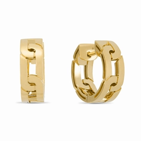 Roberto Coin Navarra 18ct Yellow Gold Hoop Earrings