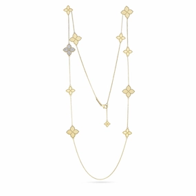Roberto Coin Princess Flower 18ct Yellow Gold 0.45ct Diamond Necklace