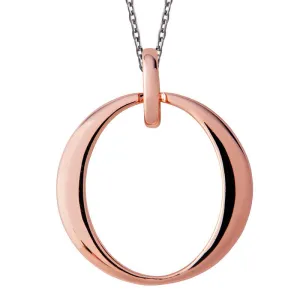 Rose Gold Plated Sterling Silver Open Circle Infinity Necklace