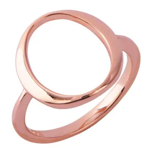 Rose Gold Plated Sterling Silver Open Circle Infinity Ring