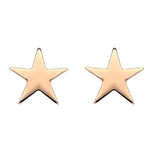 Rose Gold Sterling Silver Plated Star Stud Earrings