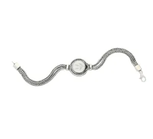Royal Crown Derby Bracelet Arboretum Round Foxtail Sterling Silver