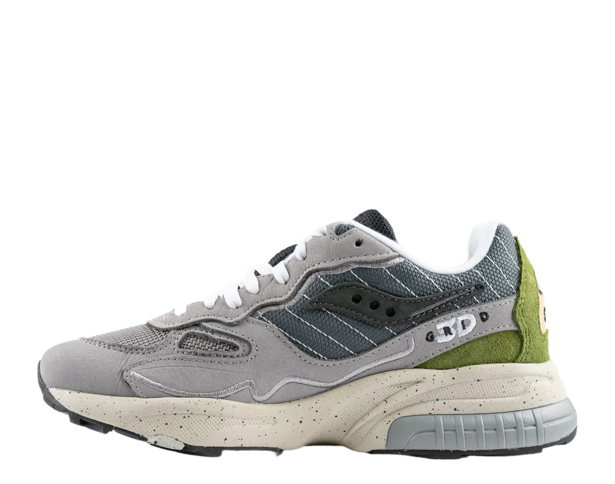 Saucony Originals 3D Grid Hurricane Premium Grey/Green Men's Shoes S70670-1